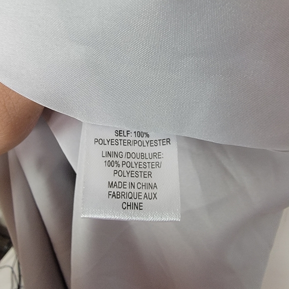 Marchesa Notte Bridesmaids Gown Draped Sleeve Rear Cutout Dove Gray NWT … - Picture 5 of 7